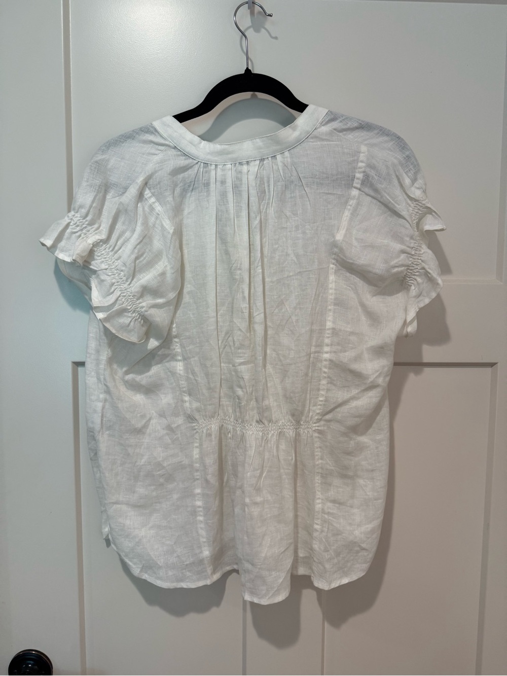 NWT Pilcro Tatum Linen Flutter Blouse, Size L - Picture 5 of 6